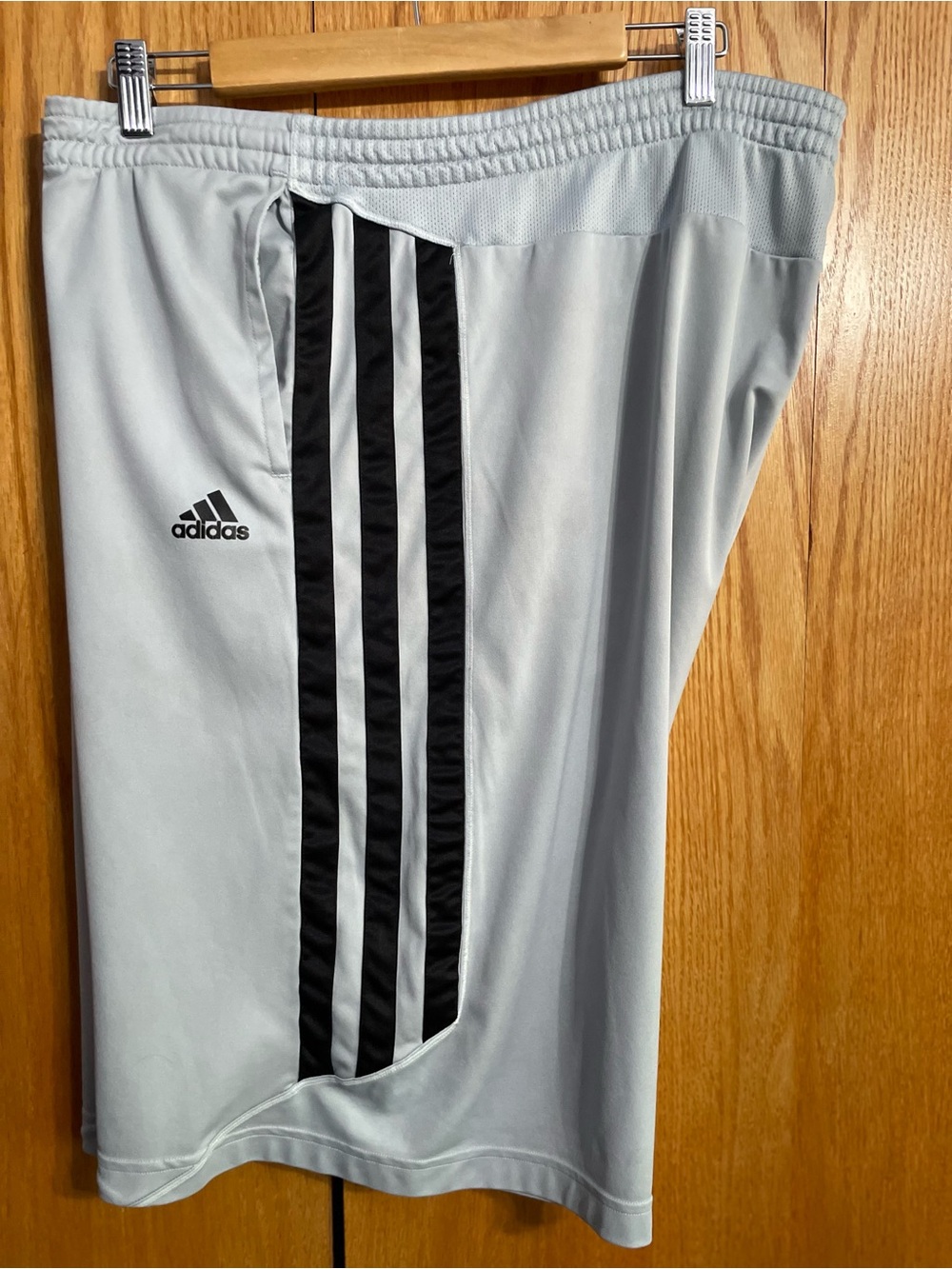 adidas Light Gray ClimaCool Performance Shirt with White Logo